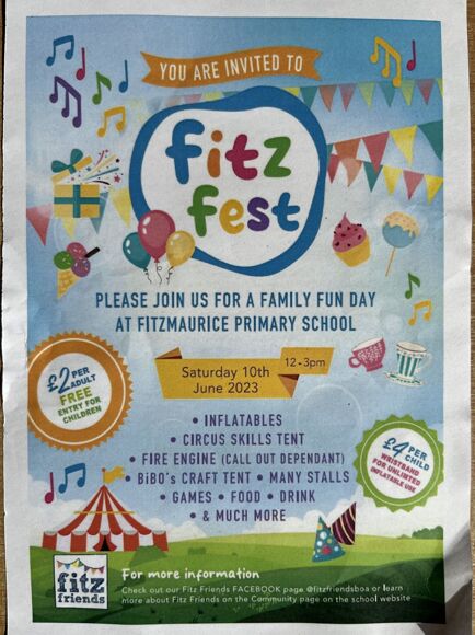 FitzFest 23 Flyer Front